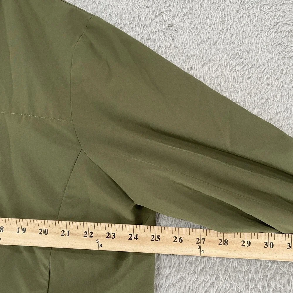 Banana Republic Bomber Jacket Mens XL Olive Army Green Full Zip Up Lightweight